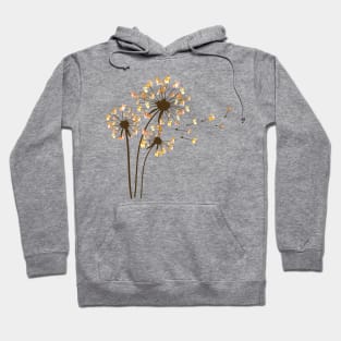 Corgi Flower Fly Dandelion Funny Dog Lover Hoodie